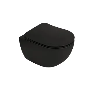 Miska WC bezrantowa wisząca czarna Peonia