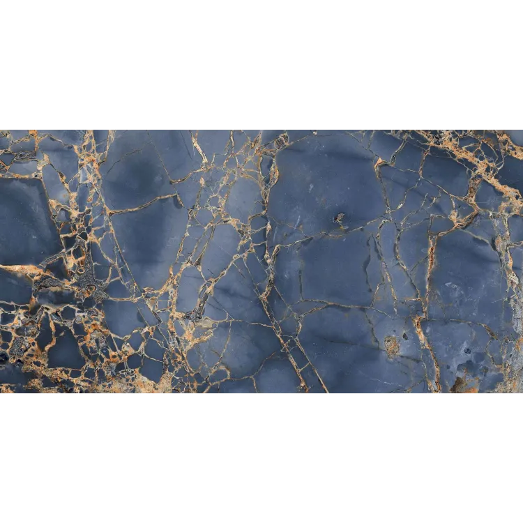 Egen Kazan Gold Blue 60X120 cm płytka gresowa niebieski marmur z żyłami półmat RECT. (1,44) GRIT GRANULA