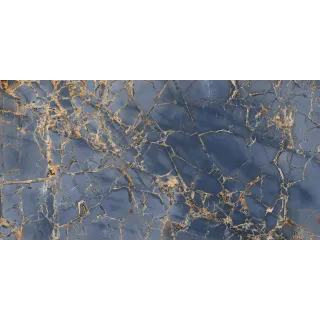 Egen Kazan Gold Blue 60X120 cm płytka gresowa niebieski marmur z żyłami półmat RECT. (1,44) GRIT GRANULA