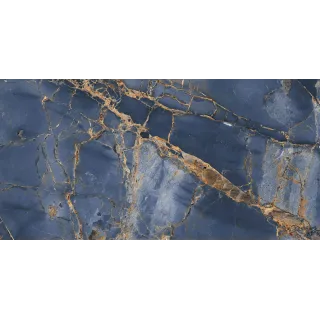 Egen Kazan Gold Blue 60X120 cm płytka gresowa niebieski marmur z żyłami półmat RECT. (1,44) GRIT GRANULA