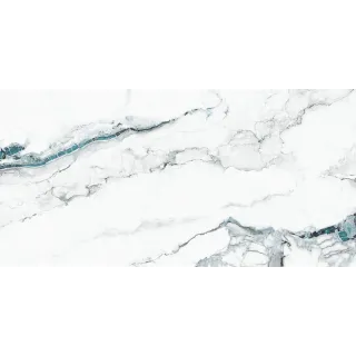 Egen Arezzo Teal 60x120 cm płytka gresowa biały marmur z szaroturkusowymi żyłami połysk rect. (1,44)
