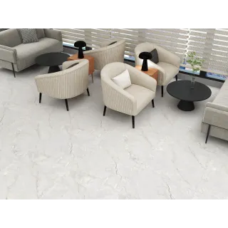 Egen Arton Bianco 60x60 cm płytka gresowa biały kamień carving rect. (1,44)