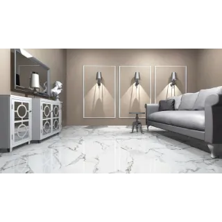 Egen Atlanta Carrara 60x60 cm płytka gresowa biały marmur połysk rect. (1,44)