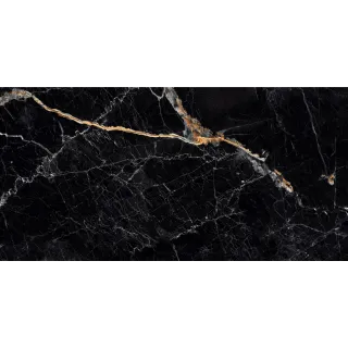 Egen Płytka ścienno-podłogowa Cosmic Black 60x120cm High Glossy (1,44)czarny połysk ze złoto-srebrnym użyleniem