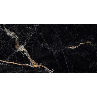 Egen Płytka ścienno-podłogowa Cosmic Black 60x120cm High Glossy (1,44)czarny połysk ze złoto-srebrnym użyleniem