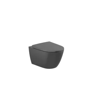 Roca ONA Miska WC podwieszana Rimless 53 cm CZARNY MAT...