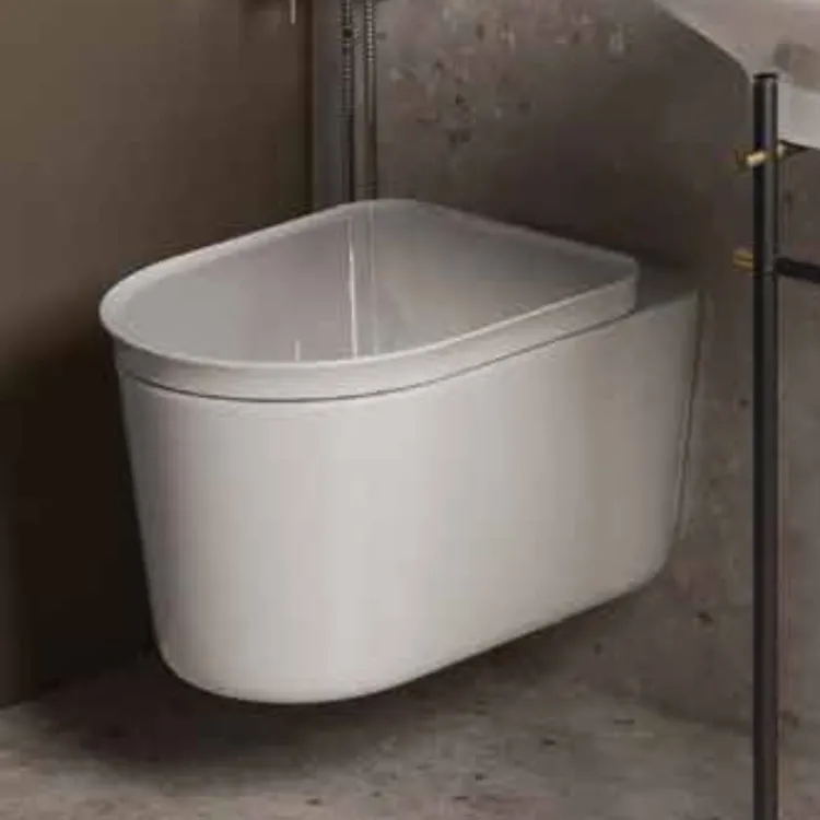 RAK Ceramics Zestaw VALET Miska WC podwieszana RIMLESS 56x36,3 cm biały połysk & deska WC W/O biały połysk VAL1SET
