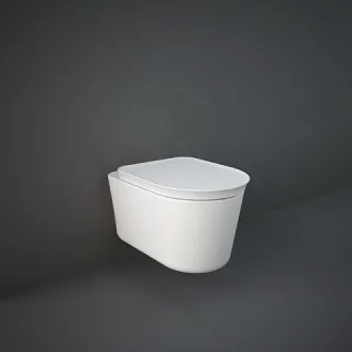 RAK Ceramics Zestaw VALET Miska WC podwieszana Rimless 56x36,3 cm & deska WC W/O biały mat VAL2SET