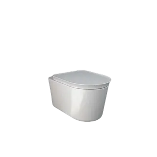 RAK Ceramics Zestaw VALET Miska WC podwieszana RIMLESS 56x36,3 cm biały połysk & deska WC W/O biały połysk VAL1SET