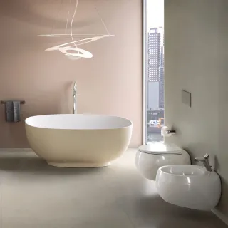 RAK Ceramics Zestaw CLOUD Miska WC podwiesz. Rimless 56x40 cm biały połysk & deska WC W/O biały połysk CLO1SET