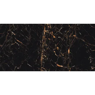 EGEN CABEEN BLACK 60X120X8,5MM płytka gresowa rect. połysk czarny marmur z miedziano-złotą żyłą