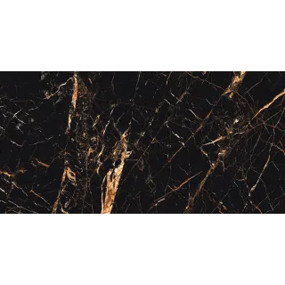 EGEN CABEEN BLACK 60X120X8,5MM płytka gresowa rect. połysk czarny marmur z miedziano-złotą żyłą