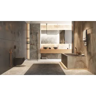 Excellent Luqa miska WC 48 cm wisząca bezrantowa, z system spłukiwania Spin 360, z deską wolnoopadającą, grafit mat CEAC.6403.K.