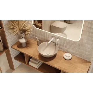 Excellent Luqa miska WC 48 cm wisząca bezrantowa, z system spłukiwania Spin 360, z deską wolnoopadającą, cappucino mat CEAC.6403