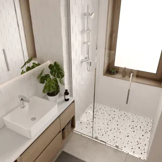 Invena KABINA WALK-IN PRZESUWNA 120 CM, TRANSP 8 MM, CZARNY AK-21-121-Q