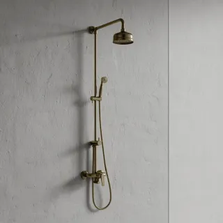 Omnires ART DECO system prysznicowy natynkowy, brąz antyczny szczotkowany AD5144BR