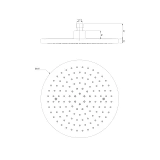 Omnires OCEAN deszczownica, ø25 cm, chrom połysk WGR125CR