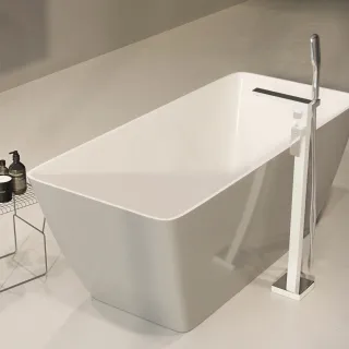 Omnires PARMA bateria wannowa wolnostojąca, chrom/biały połysk PM7433CRB