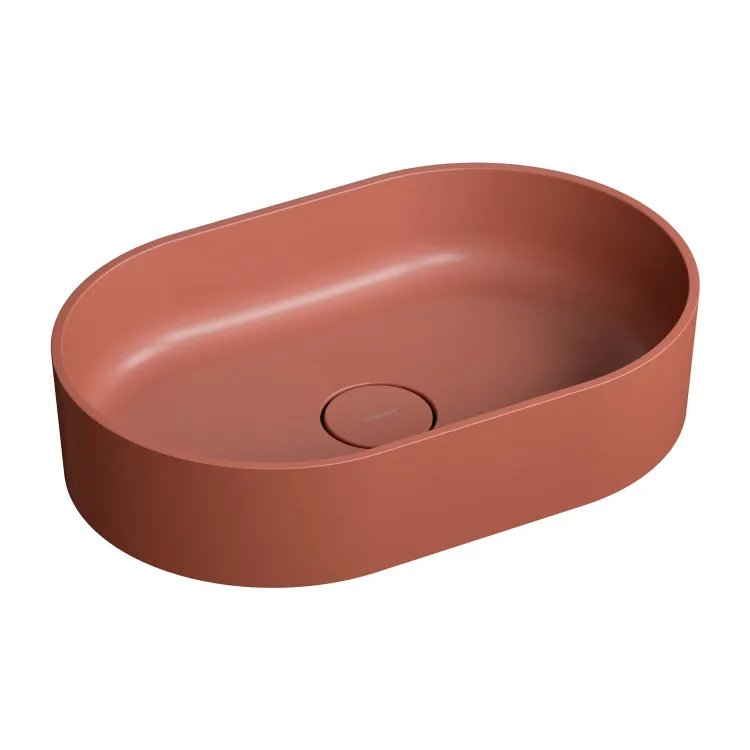 Omnires OVO M+ kompozytowa umywalka nablatowa, 55 x 36 cm, terracotta mat OVOUNTE