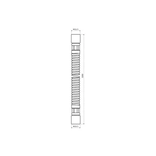 Omnires CLIP wąż do baterii kuchennej, 150 cm, chrom połysk CLIP2008NS150CR
