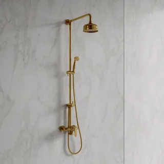 Omnires ART DECO system prysznicowy natynkowy, złoty połysk AD5144GL