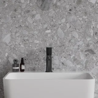Omnires CONTOUR bateria umywalkowa, antracyt szczotkowany CT8010AT