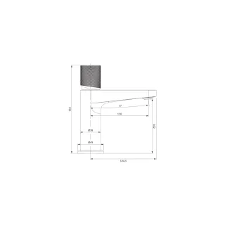 Omnires CONTOUR bateria umywalkowa, antracyt szczotkowany CT8010AT