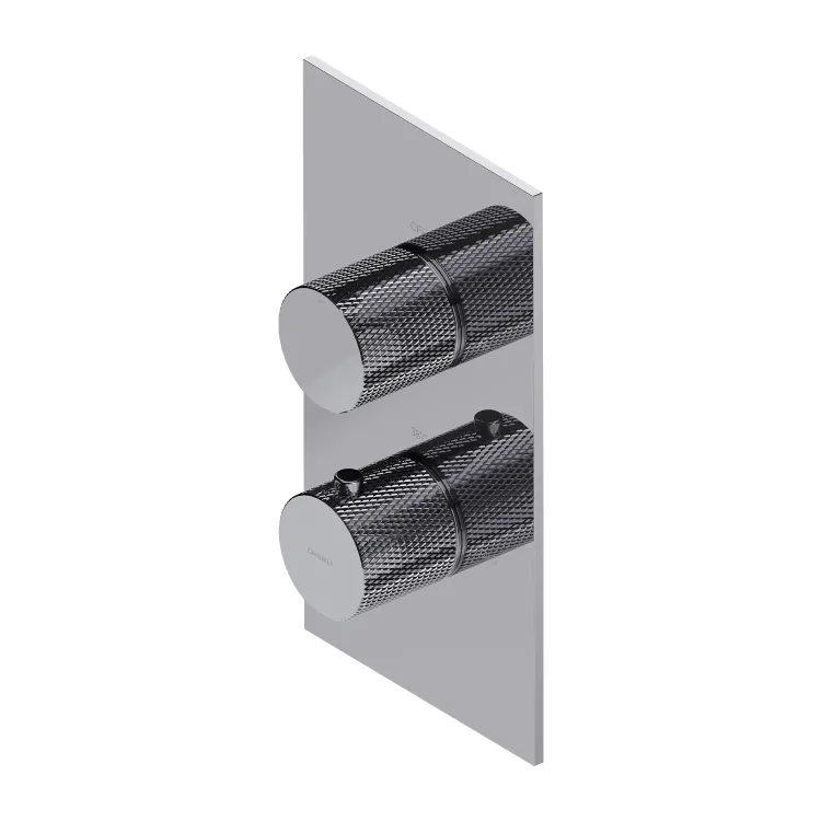 Omnires CONTOUR termostatyczna bateria prysznicowo-wannowa 2-wyjściowa podtynkowa, chrom połysk CT8036CR