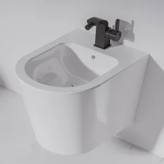 Omnires TAMPA ceramiczny bidet wiszący, 51 x 35 cm, biały połysk TAMPABIBP