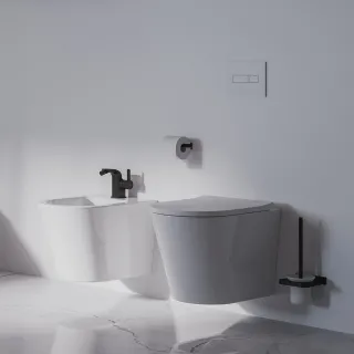 Omnires TAMPA ceramiczny bidet wiszący, 51 x 35 cm, biały połysk TAMPABIBP