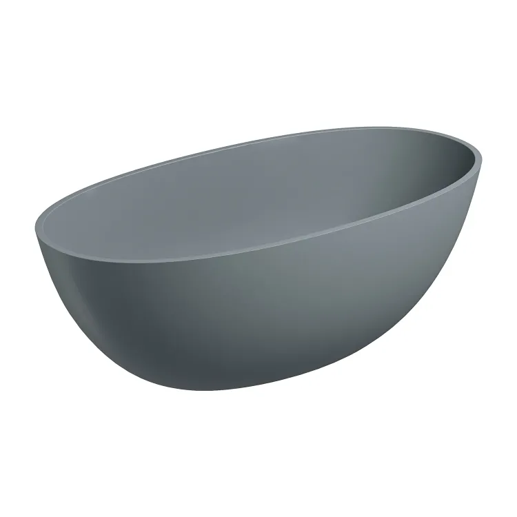 Omnires SHELL M+ kompozytowa wanna wolnostojąca, 148 x 75 cm, ash grey mat SHELL148WWAG