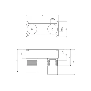 Omnires element podtynkowy baterii umywalkowej podtynkowej BOX15HX