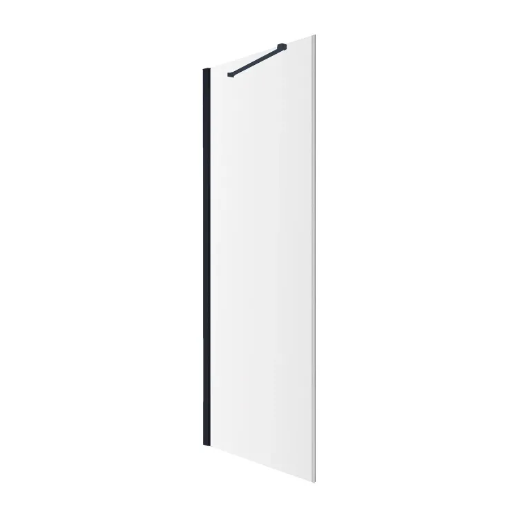 Omnires MANHATTAN element składowy: ścianka boczna, 90 cm, czarny mat, szkło transparentne ADR90XBLTR