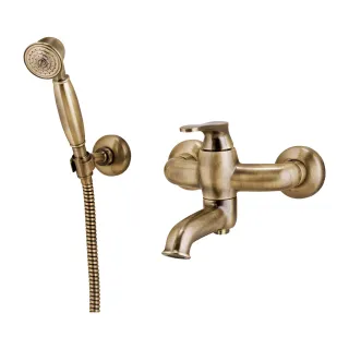 Omnires ART DECO bateria wannowa natynkowa z zestawem...