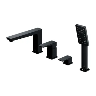 Omnires PARMA bateria wannowa 4-otworowa, czarny mat...