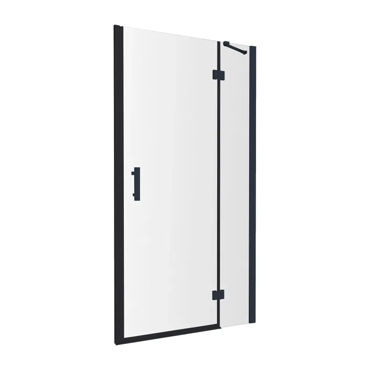 Omnires MANHATTAN element składowy: drzwi uchylne, 80 cm, czarny mat, szkło transparentne ADC80X-ABLTR
