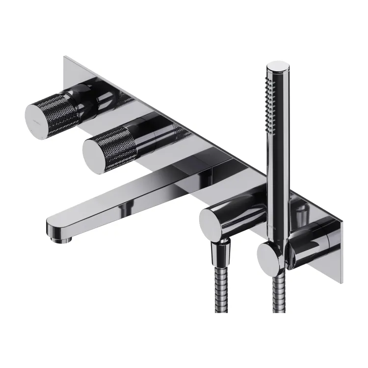 Omnires CONTOUR bateria wannowa 5-otworowa podtynkowa, chrom połysk CT8037-1CR