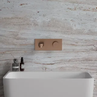 Omnires CONTOUR bateria umywalkowa podtynkowa, miedź szczotkowana CT8015CPB