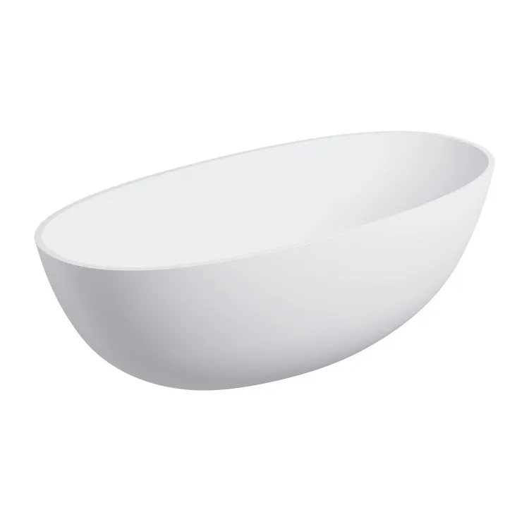 Omnires SHELL M+ kompozytowa wanna wolnostojąca, 160 x 75 cm, biały mat SHELLWWBM