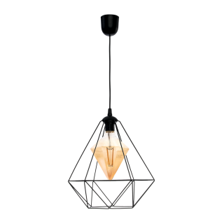 Lampa wisząca ALAMBRE BLACK 1xE27 4W żarówka w zestawie MLP4130