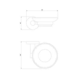 Omnires MODERN PROJECT mydelniczka, czarny mat MP60420BL
