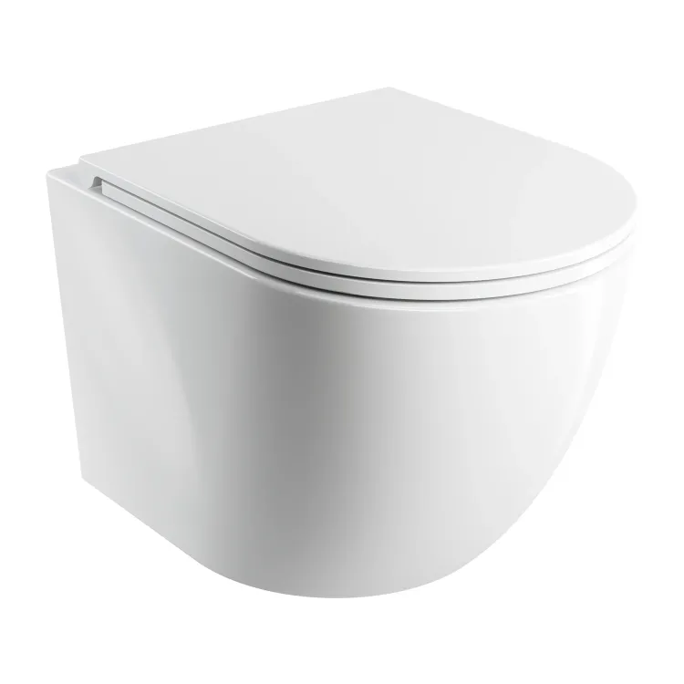 Omnires OTTAWA ceramiczna miska toaletowa wisząca SILENT POWER™ z deską wolnoop., 49 x 37 cm, biały połysk OTTAWASPMWBP