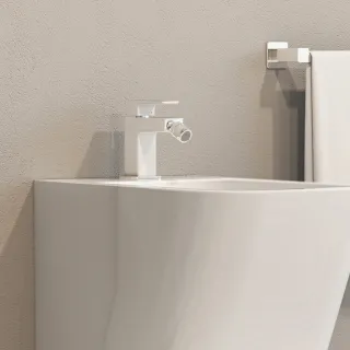 Omnires PARMA bateria bidetowa, chrom/biały połysk PM7420CRB