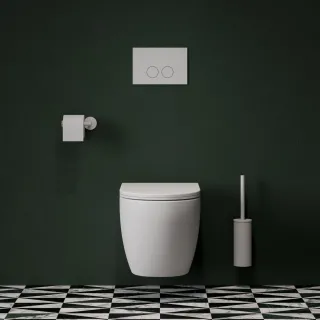 Omnires SET: STRONGFRAME stelaż podtynkowy z ECO spłuk. + MINIMAL przycisk spłukujący, biały mat STFWCECO1M-RWM
