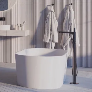 Omnires CONTOUR bateria wannowa wolnostojąca, antracyt szczotkowany CT8033AT