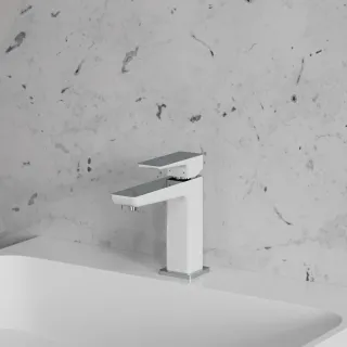 Omnires PARMA bateria umywalkowa, chrom/biały połysk PM7410CRB