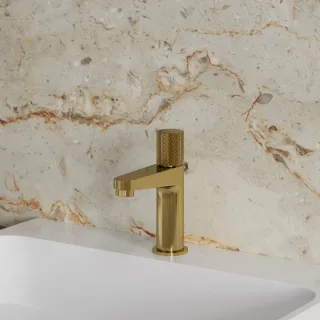 Omnires CONTOUR bateria umywalkowa, złoty szczotkowany CT8010GLB