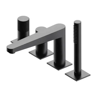 Omnires CONTOUR bateria wannowa 4-otworowa, antracyt...
