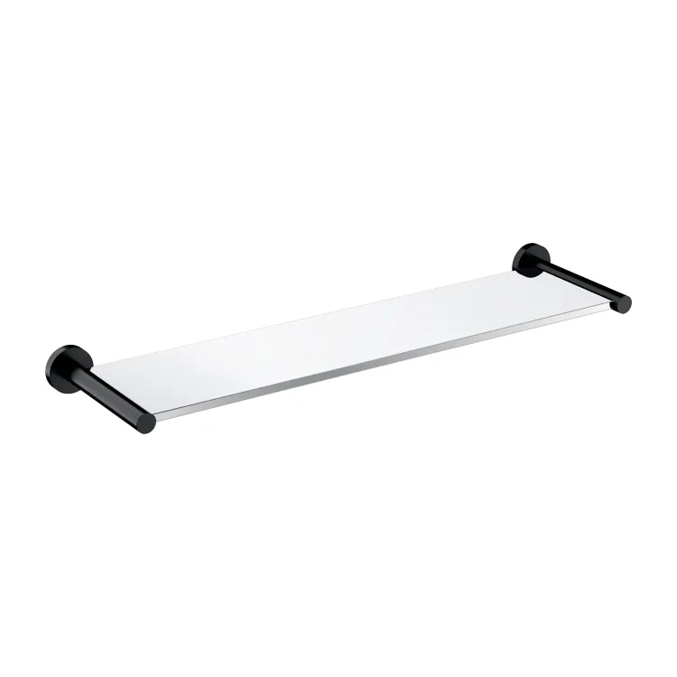 Omnires MODERN PROJECT półka szklana, czarny mat MP60930BL