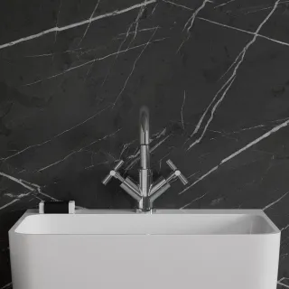 Omnires MODERN bateria umywalkowa z korkiem klik-klak, chrom połysk C301CR